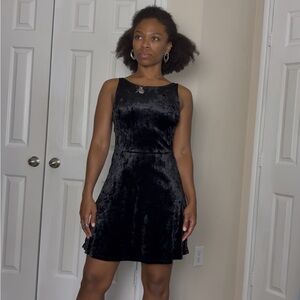 Elegant Black Velvet Dress